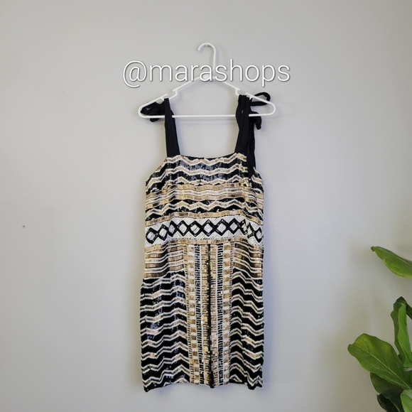 Veronica Beard Meryl Sequined Crepe De Chine Mini Dress - Picture 3 of 9